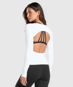 DAMES Gymshark T-shirts*Everyday Open Back Long Sleeve Top