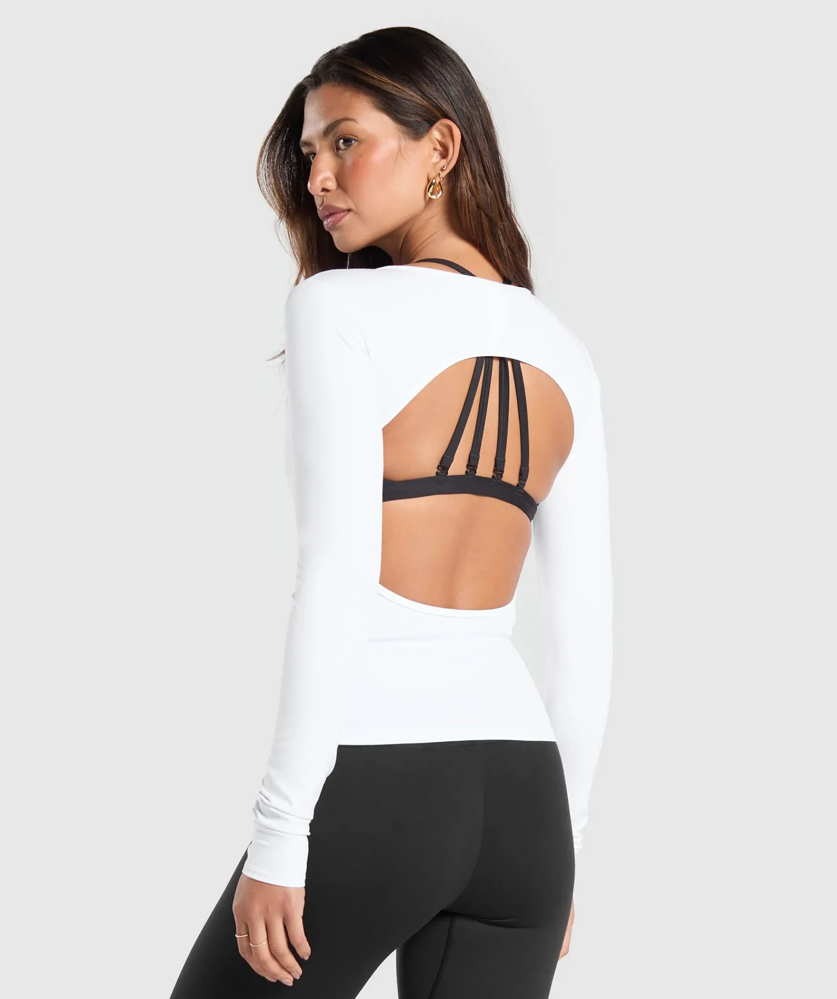 DAMES Gymshark T-shirts*Everyday Open Back Long Sleeve Top
