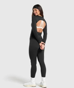 DAMES Gymshark T-shirts*Everyday Open Back Long Sleeve Top