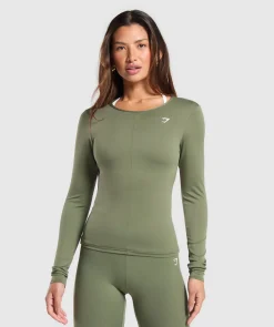 DAMES Gymshark T-shirts*Everyday Open Back Long Sleeve Top