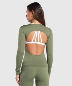 DAMES Gymshark T-shirts*Everyday Open Back Long Sleeve Top