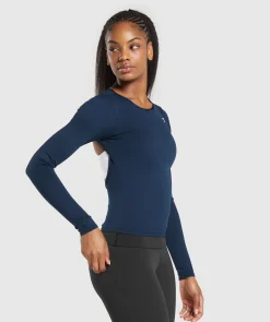 DAMES Gymshark T-shirts*Everyday Open Back Long Sleeve Top