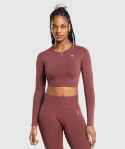 DAMES Gymshark Croptops|T-shirts*Everyday Seamless Long Sleeve Crop Top