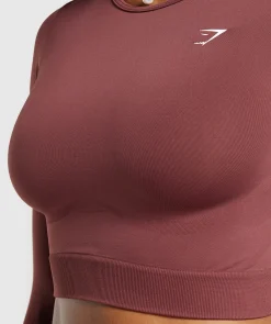 DAMES Gymshark Croptops|T-shirts*Everyday Seamless Long Sleeve Crop Top