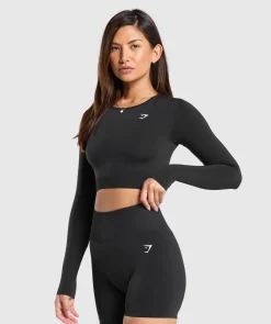 DAMES Gymshark Croptops|T-shirts*Everyday Seamless Long Sleeve Crop Top