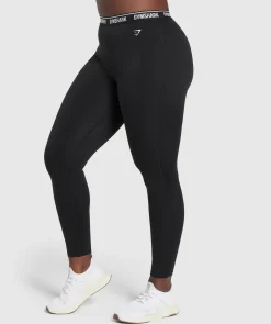 DAMES Gymshark Leggings|Zwarte Leggings*Everyday Waistband Leggings
