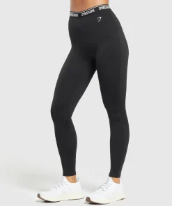 DAMES Gymshark Leggings|Zwarte Leggings*Everyday Waistband Leggings