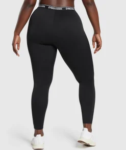 DAMES Gymshark Leggings|Zwarte Leggings*Everyday Waistband Leggings