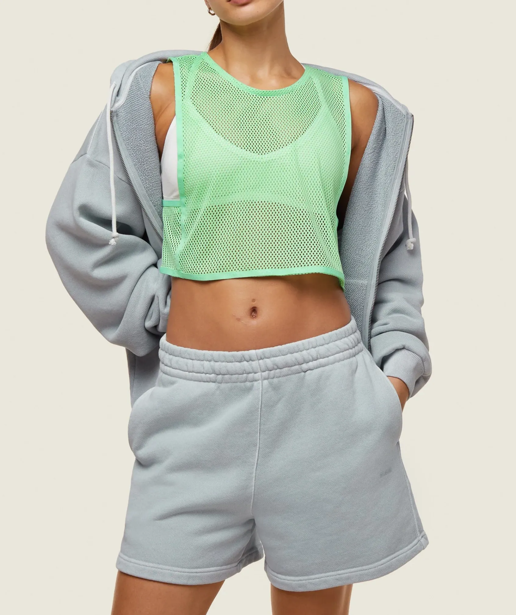 DAMES Gymshark Croptops|Tanktops*everywear Cropped Mesh Tank