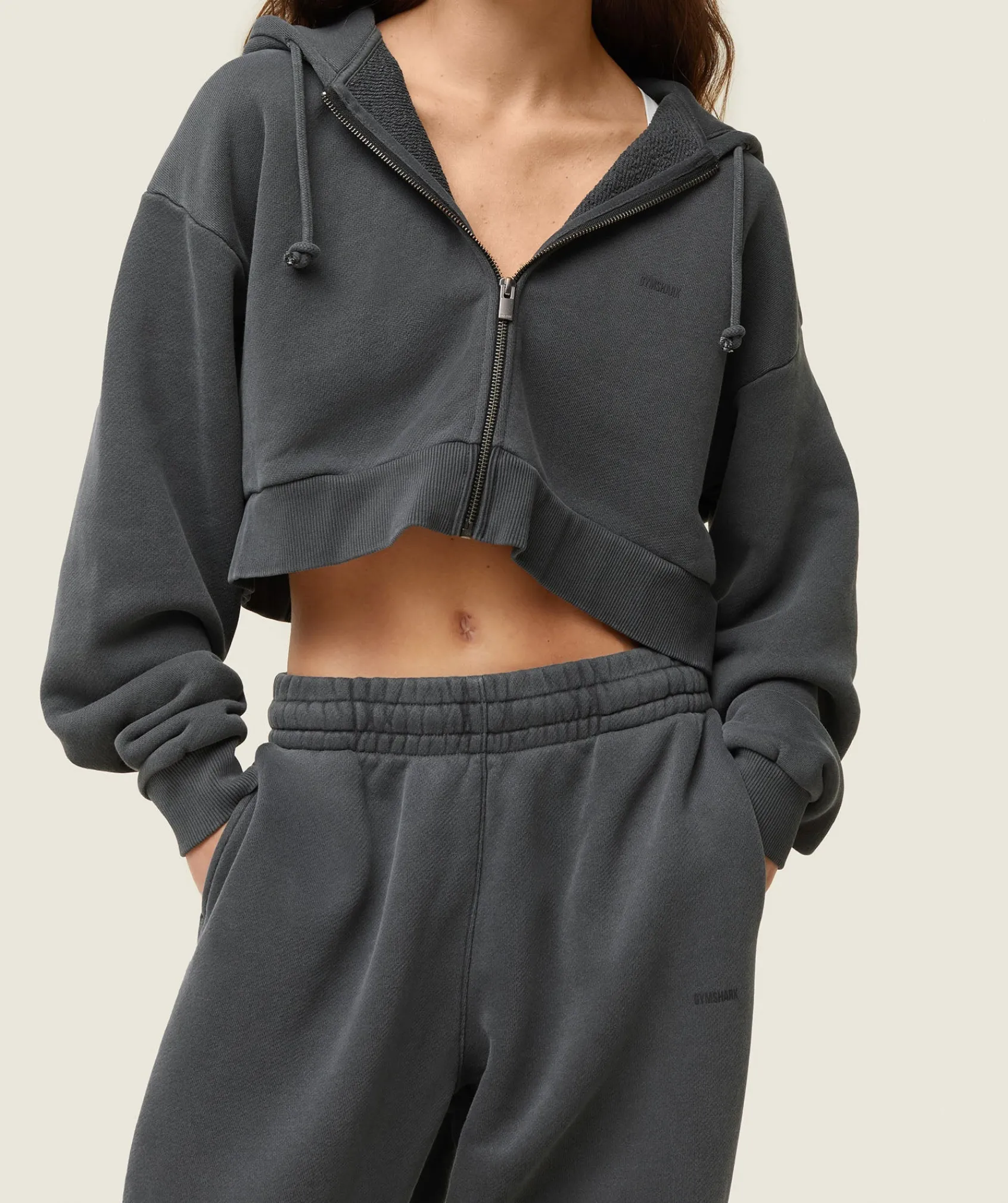 DAMES Gymshark Hoodies & Truien*everywear Cropped Zip Hoodie