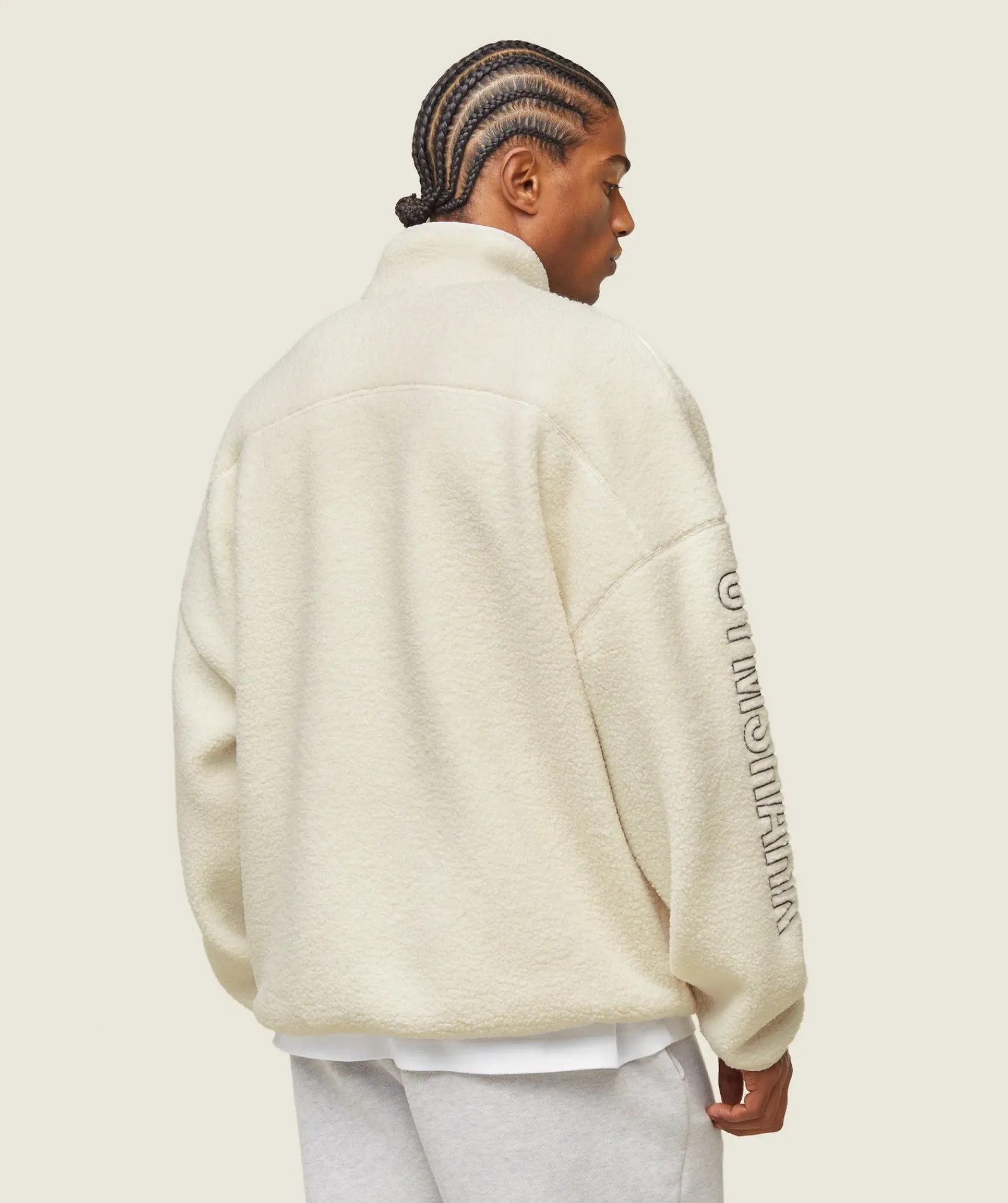 Heren Gymshark Outerwear*everywear Half Zip Sherpa Jacket