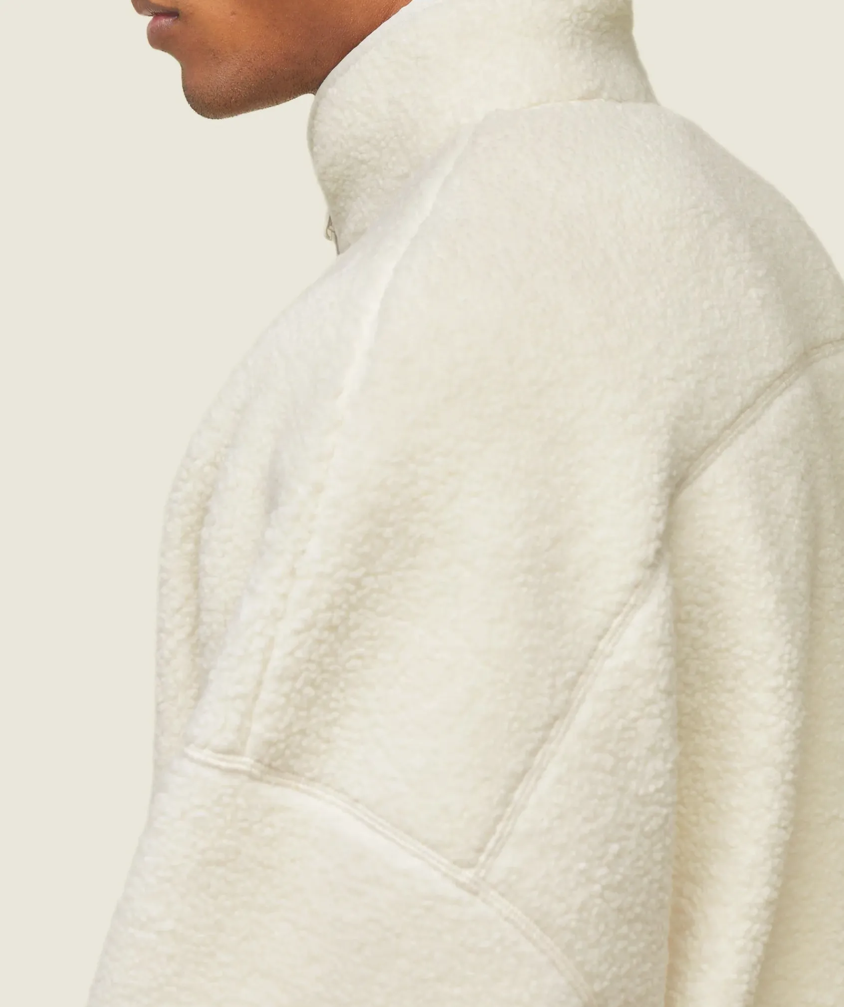 Heren Gymshark Outerwear*everywear Half Zip Sherpa Jacket