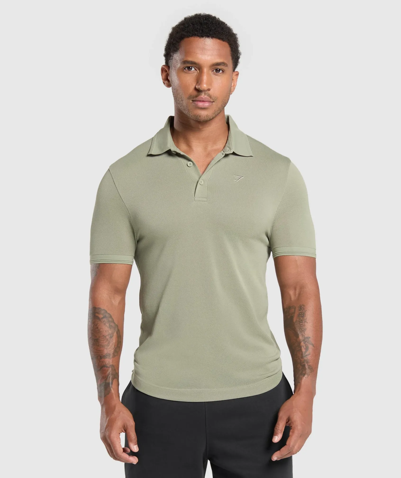 Heren Gymshark T-shirts*Flat Knit Polo Shirt