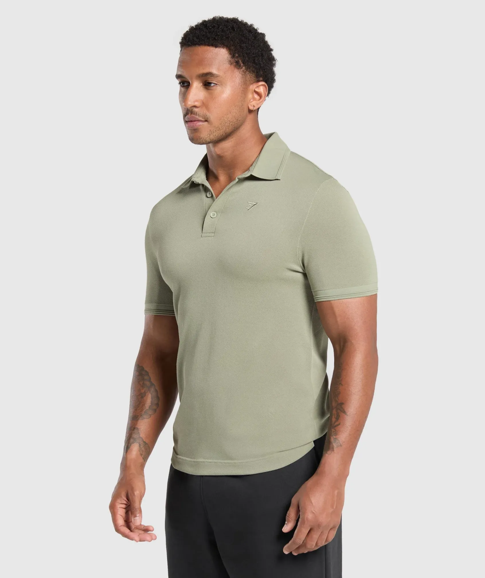 Heren Gymshark T-shirts*Flat Knit Polo Shirt