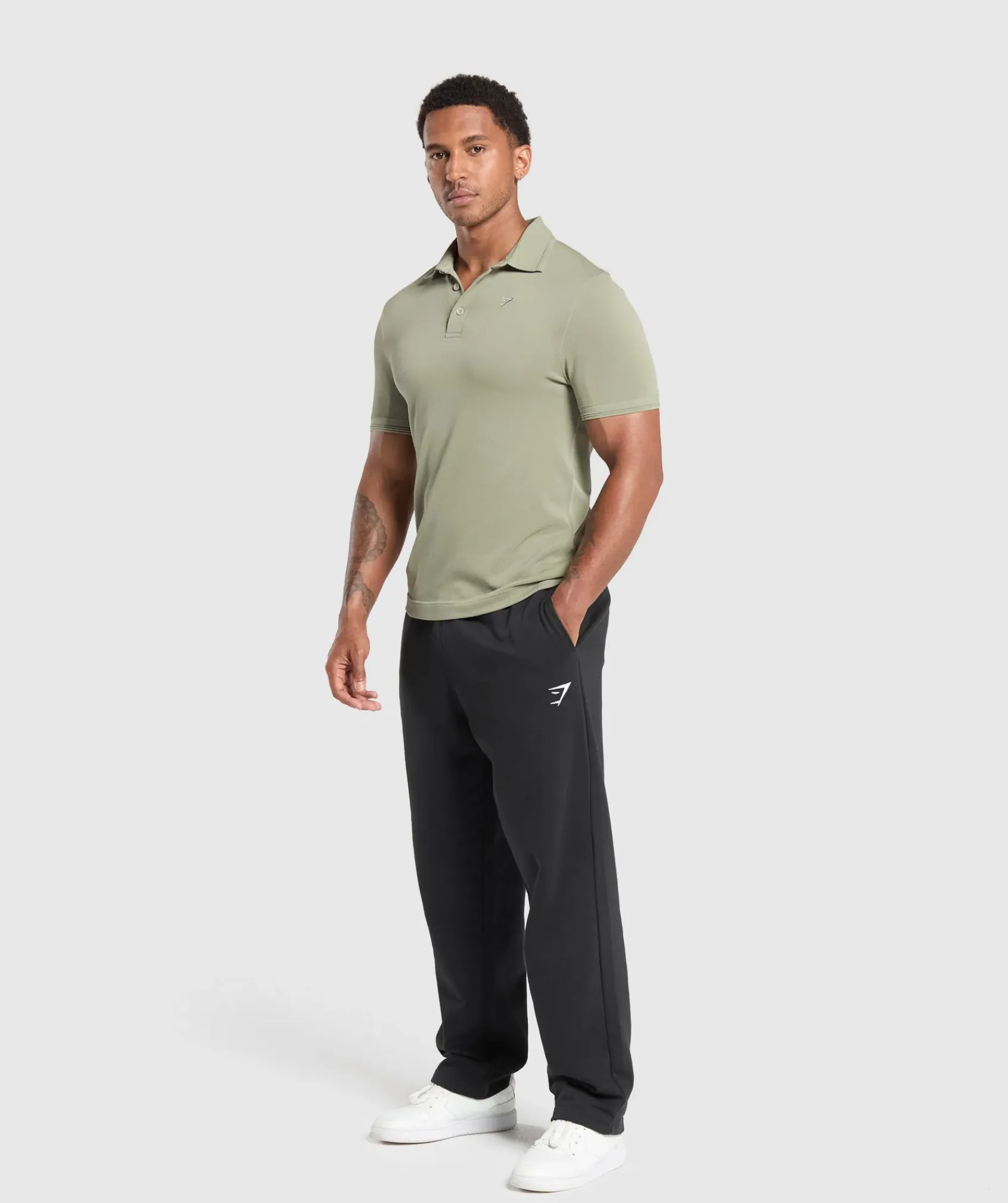 Heren Gymshark T-shirts*Flat Knit Polo Shirt