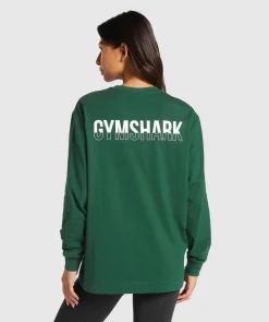 DAMES Gymshark T-shirts*Fraction Long Sleeve T-Shirt