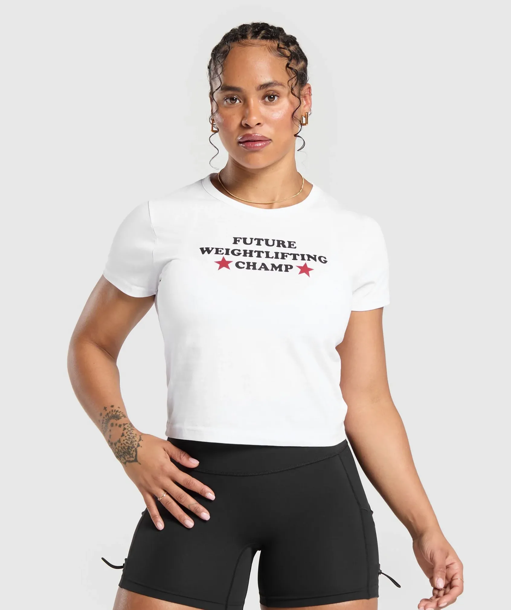 DAMES Gymshark Croptops|T-shirts*Future Weightlifting Champ Baby Tee