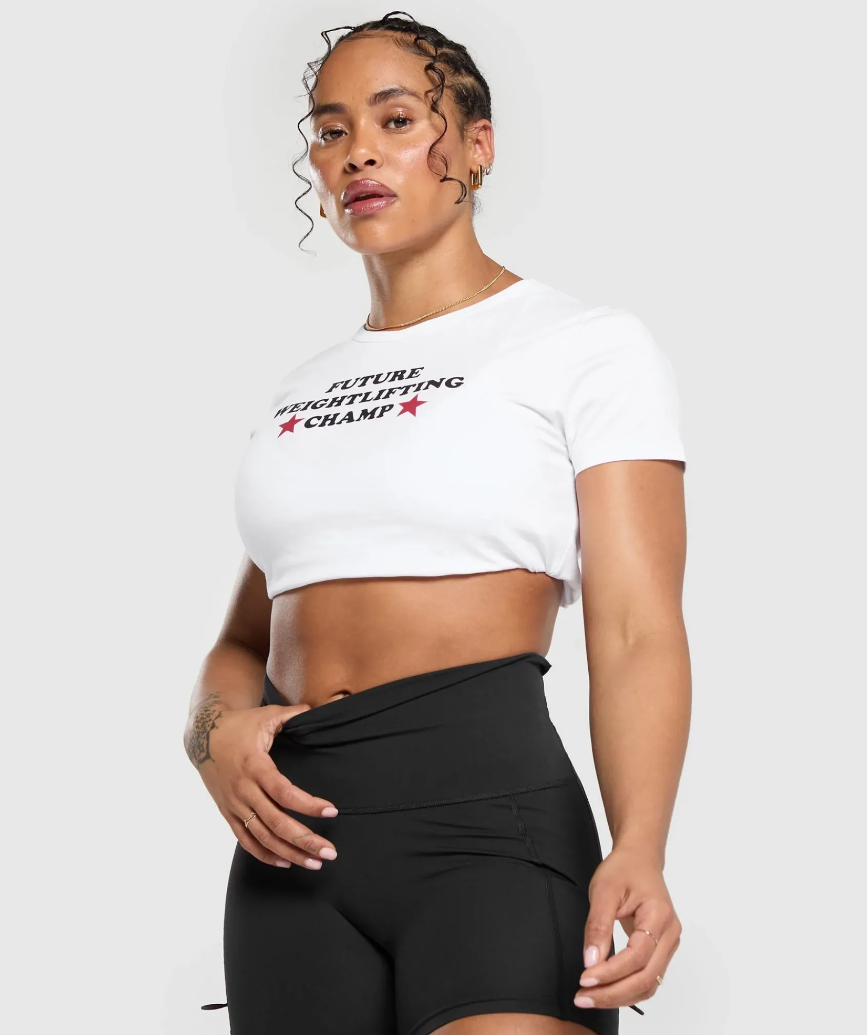 DAMES Gymshark Croptops|T-shirts*Future Weightlifting Champ Baby Tee