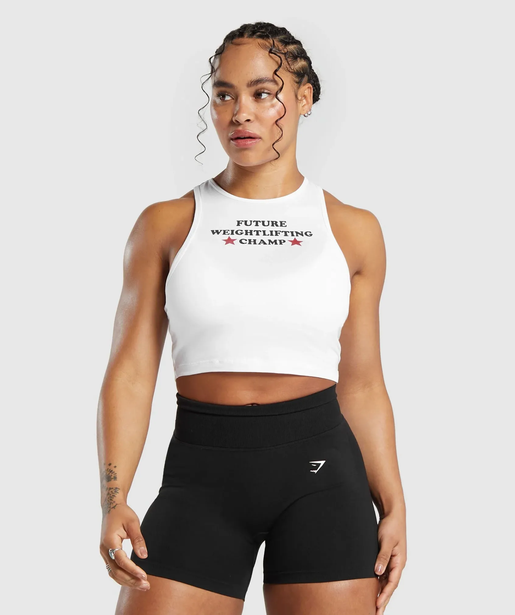 DAMES Gymshark Croptops|Tanktops*Future Weightlifting Champ Crop Tank