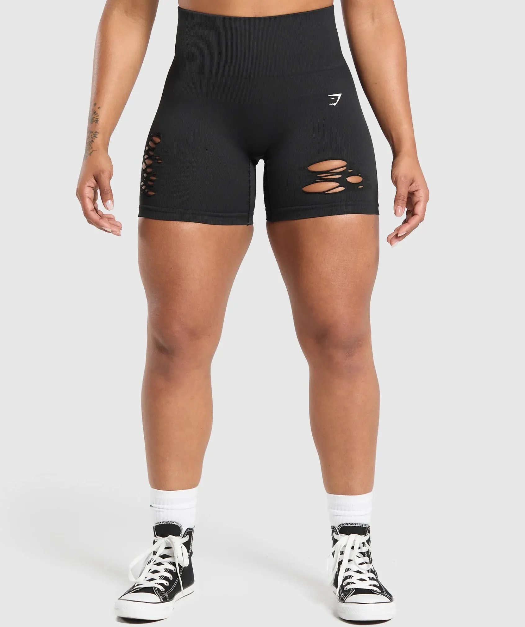 DAMES Gymshark Shorts*Gains Seamless Distressed Shorts