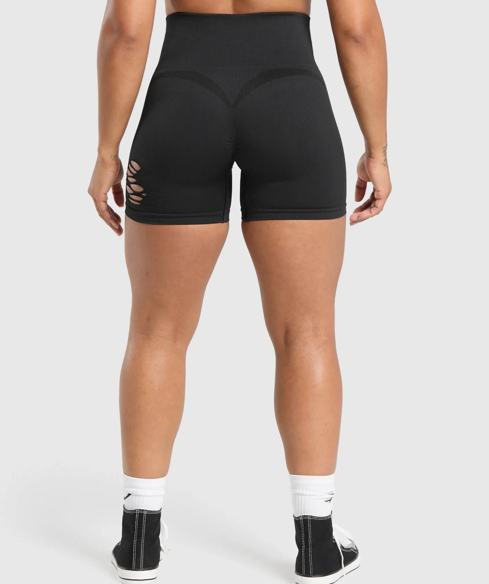 DAMES Gymshark Shorts*Gains Seamless Distressed Shorts