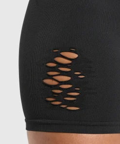 DAMES Gymshark Shorts*Gains Seamless Distressed Shorts