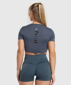 DAMES Gymshark Croptops|T-shirts*Gains Seamless Fitted Crop Top