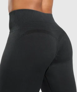 DAMES Gymshark Leggings|Zwarte Leggings*Gains Seamless Leggings
