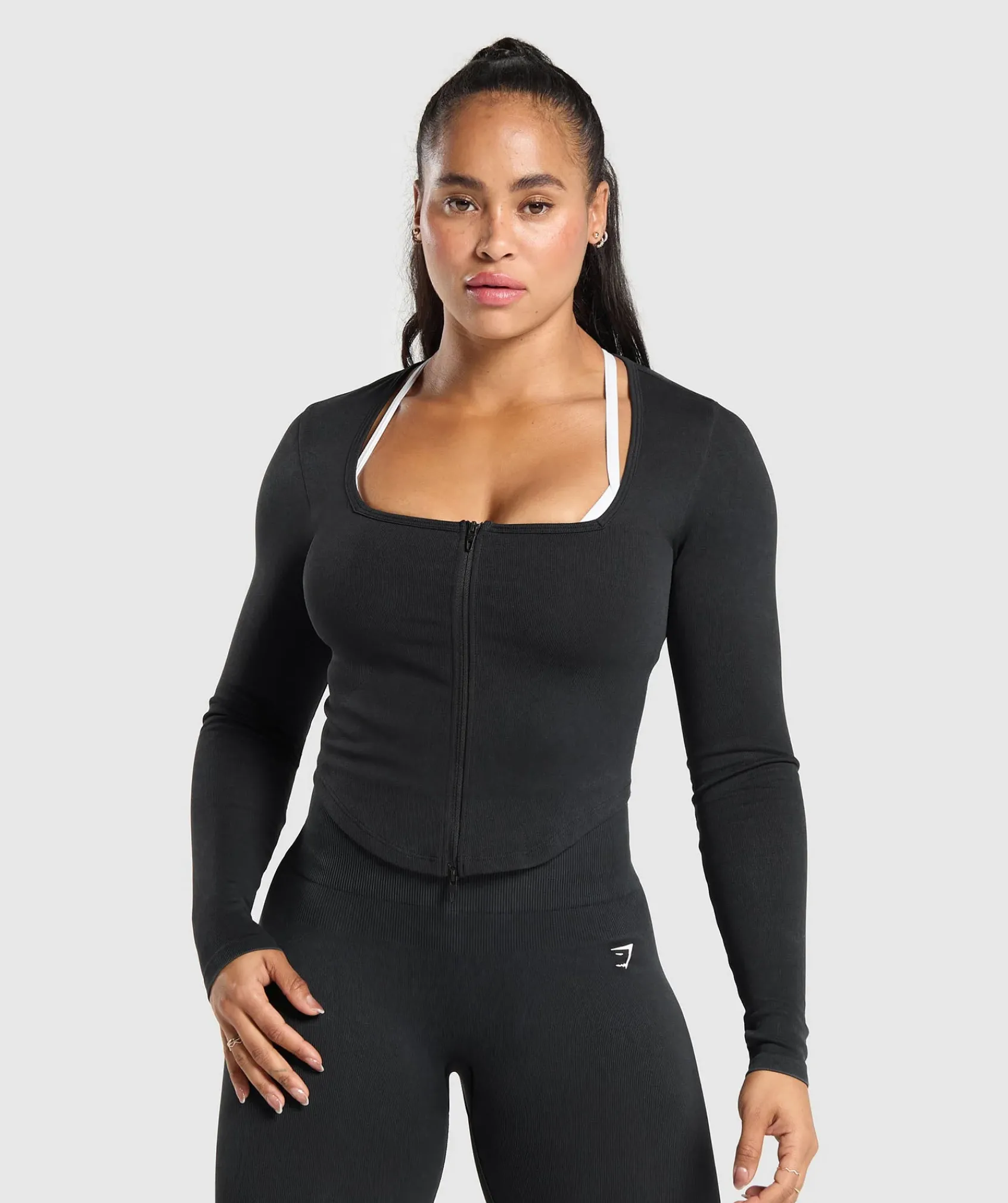 DAMES Gymshark Sportjacks*Gains Seamless Zip Up