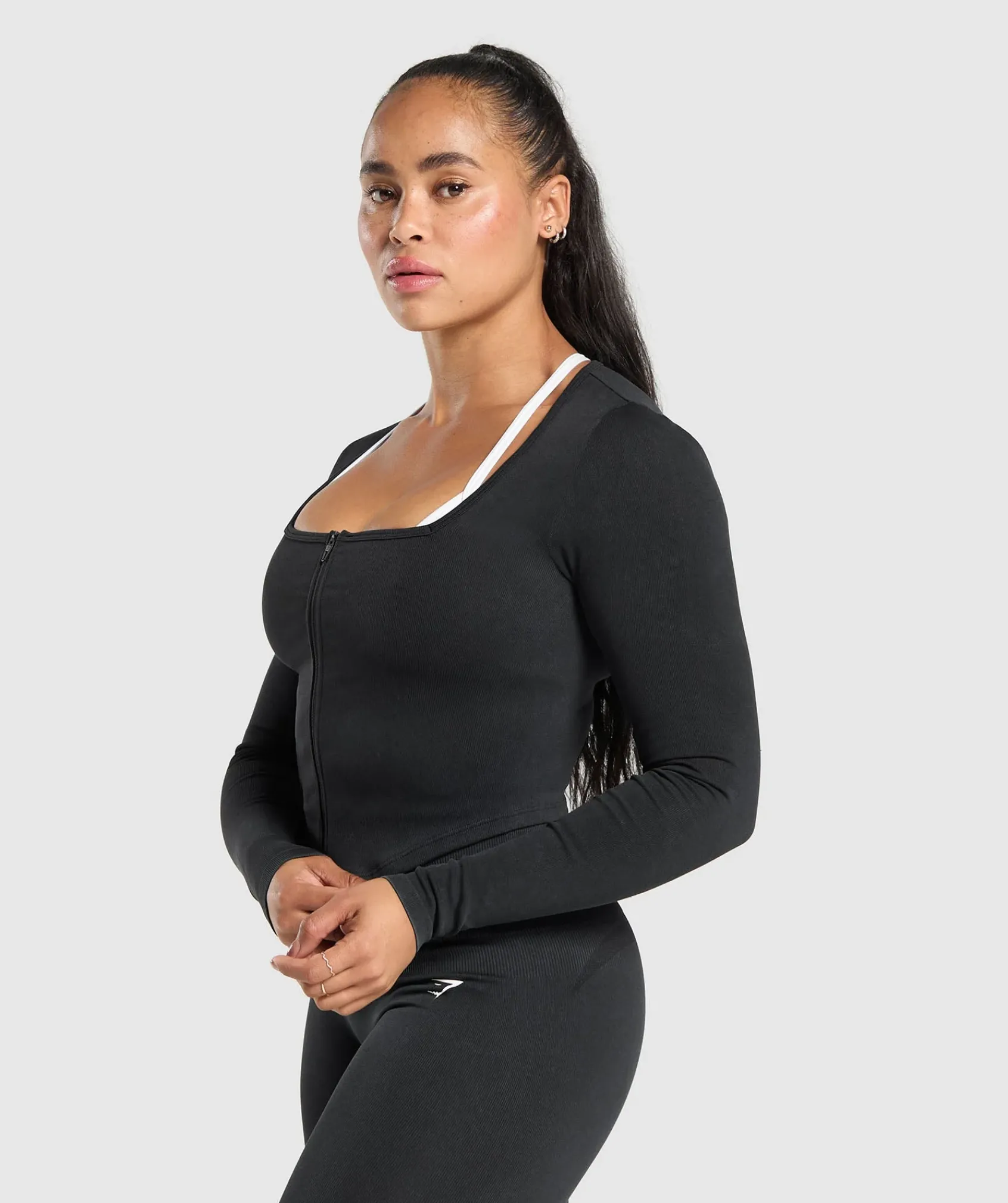 DAMES Gymshark Sportjacks*Gains Seamless Zip Up