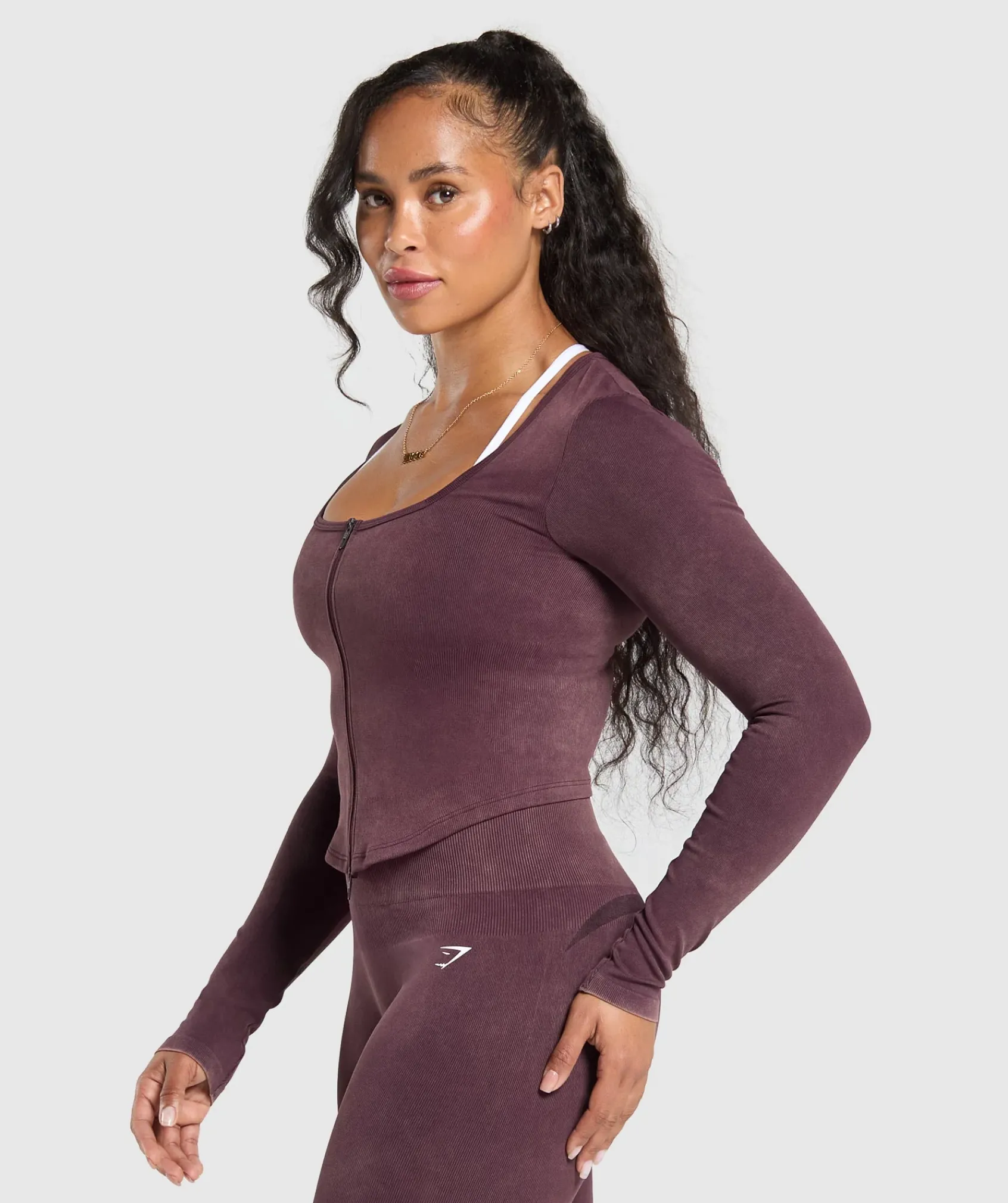 DAMES Gymshark Sportjacks*Gains Seamless Zip Up