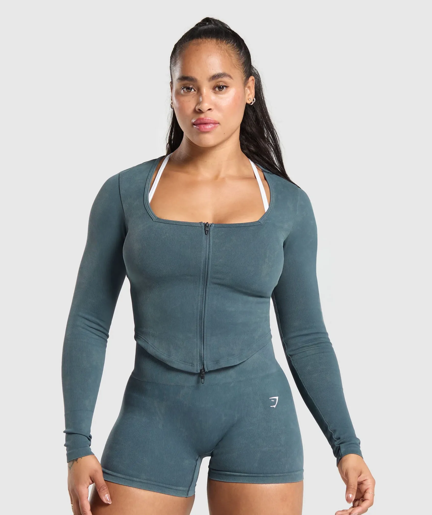 DAMES Gymshark Sportjacks*Gains Seamless Zip Up