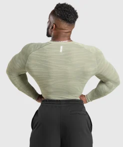 Heren Gymshark T-shirts*Geo Animal Seamless Long Sleeve T-Shirt
