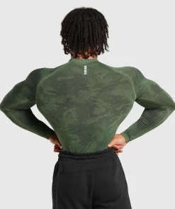 Heren Gymshark T-shirts*Geo Seamless Long Sleeve T-Shirt