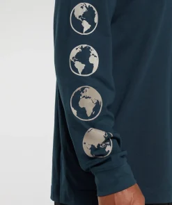 Heren Gymshark T-shirts*Global Graphic Long Sleeve T-Shirt