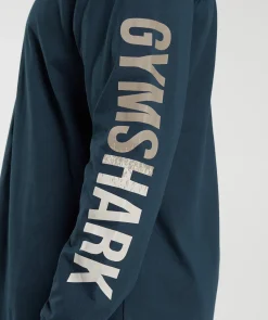 Heren Gymshark T-shirts*Global Graphic Long Sleeve T-Shirt