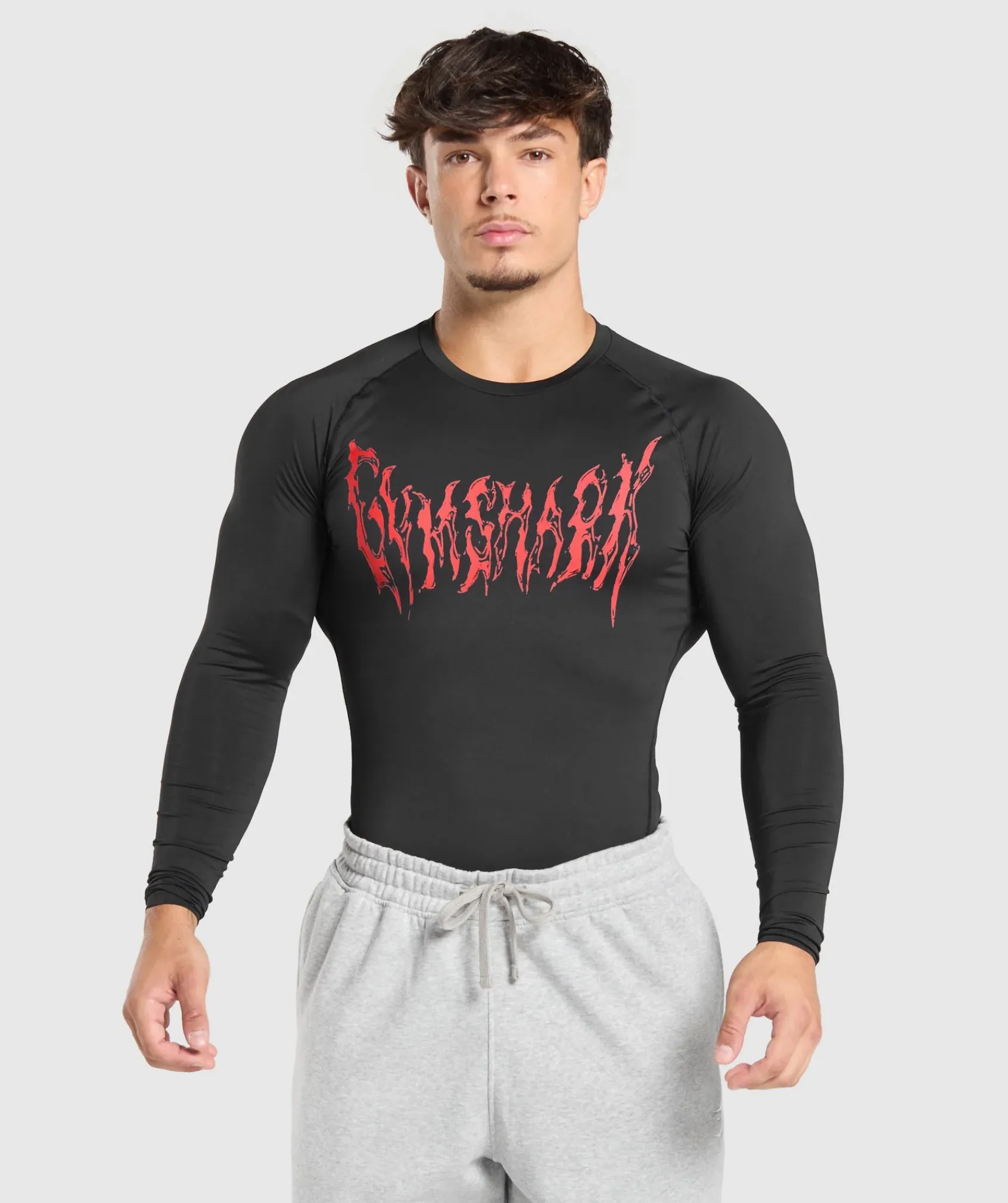 Heren Gymshark Compressie|T-shirts*Graphic Baselayer Long Sleeve T-Shirt