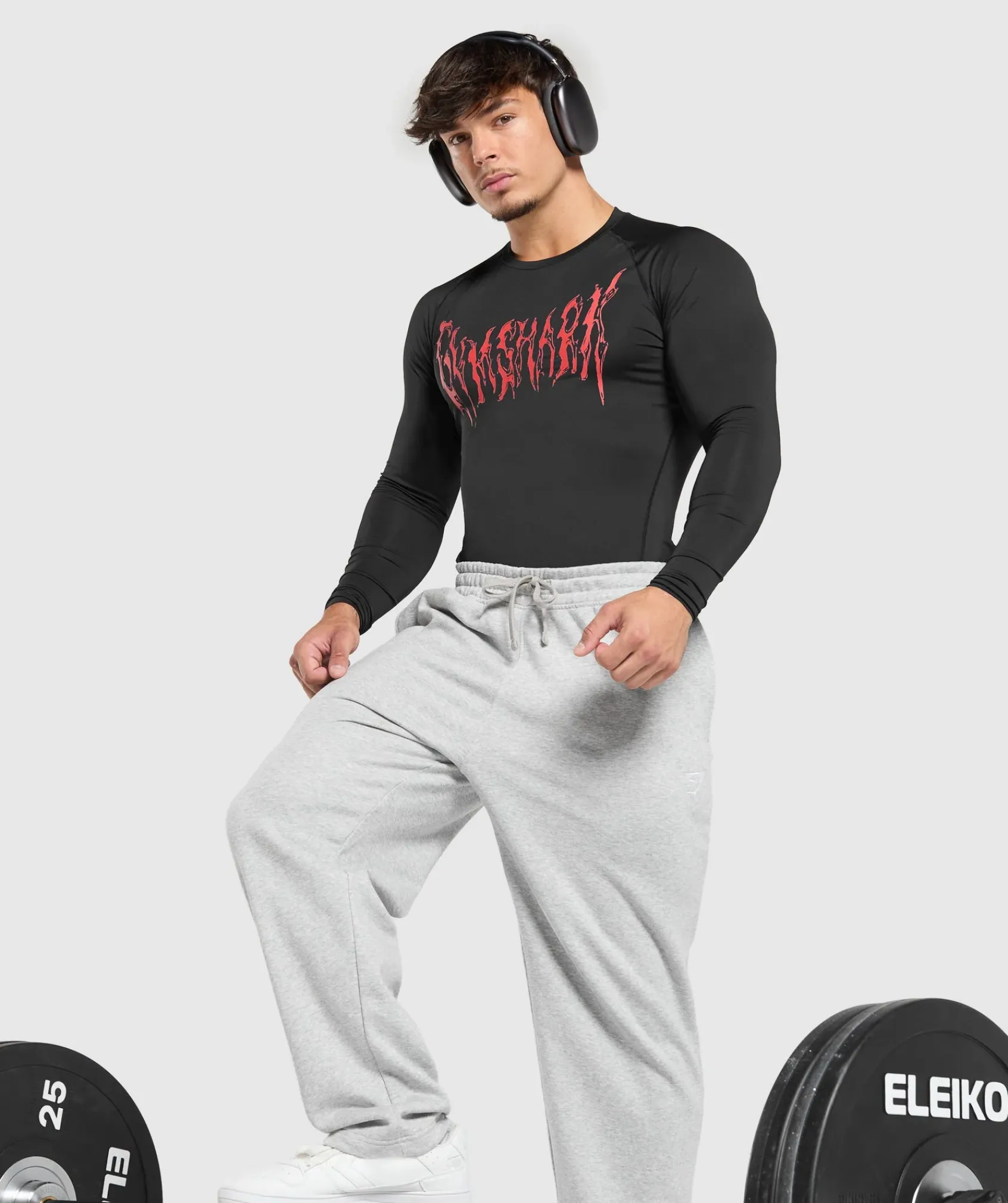 Heren Gymshark Compressie|T-shirts*Graphic Baselayer Long Sleeve T-Shirt