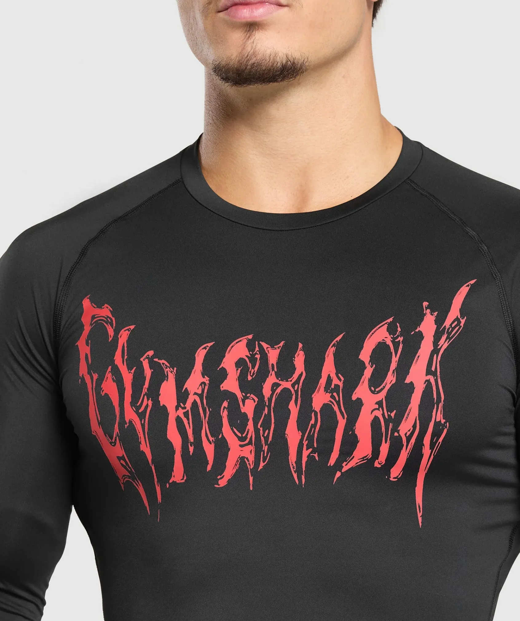 Heren Gymshark Compressie|T-shirts*Graphic Baselayer Long Sleeve T-Shirt