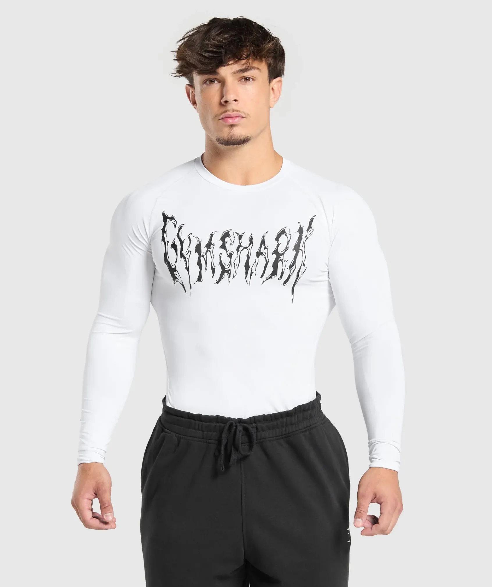 Heren Gymshark Compressie|T-shirts*Graphic Baselayer Long Sleeve T-Shirt