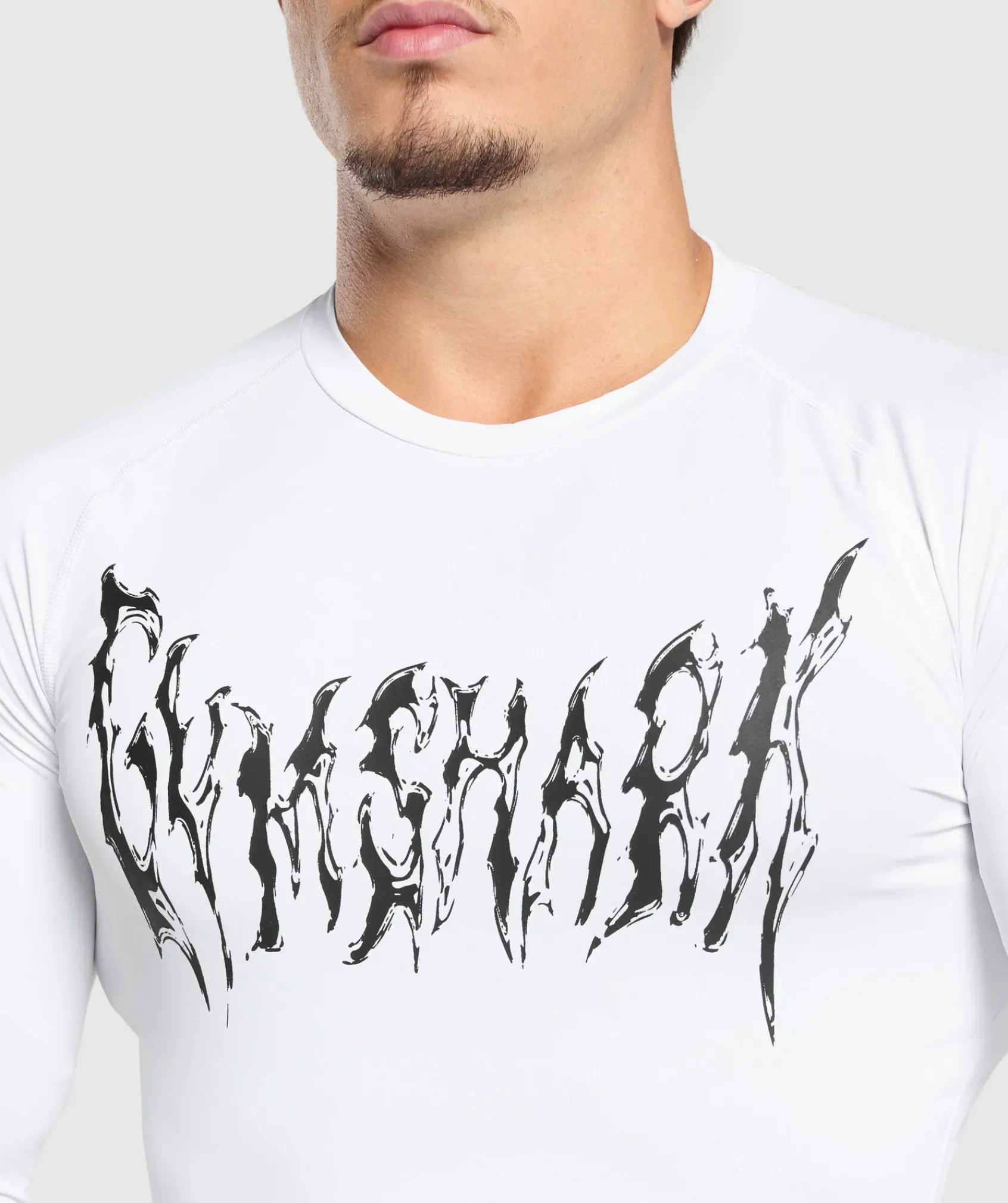 Heren Gymshark Compressie|T-shirts*Graphic Baselayer Long Sleeve T-Shirt