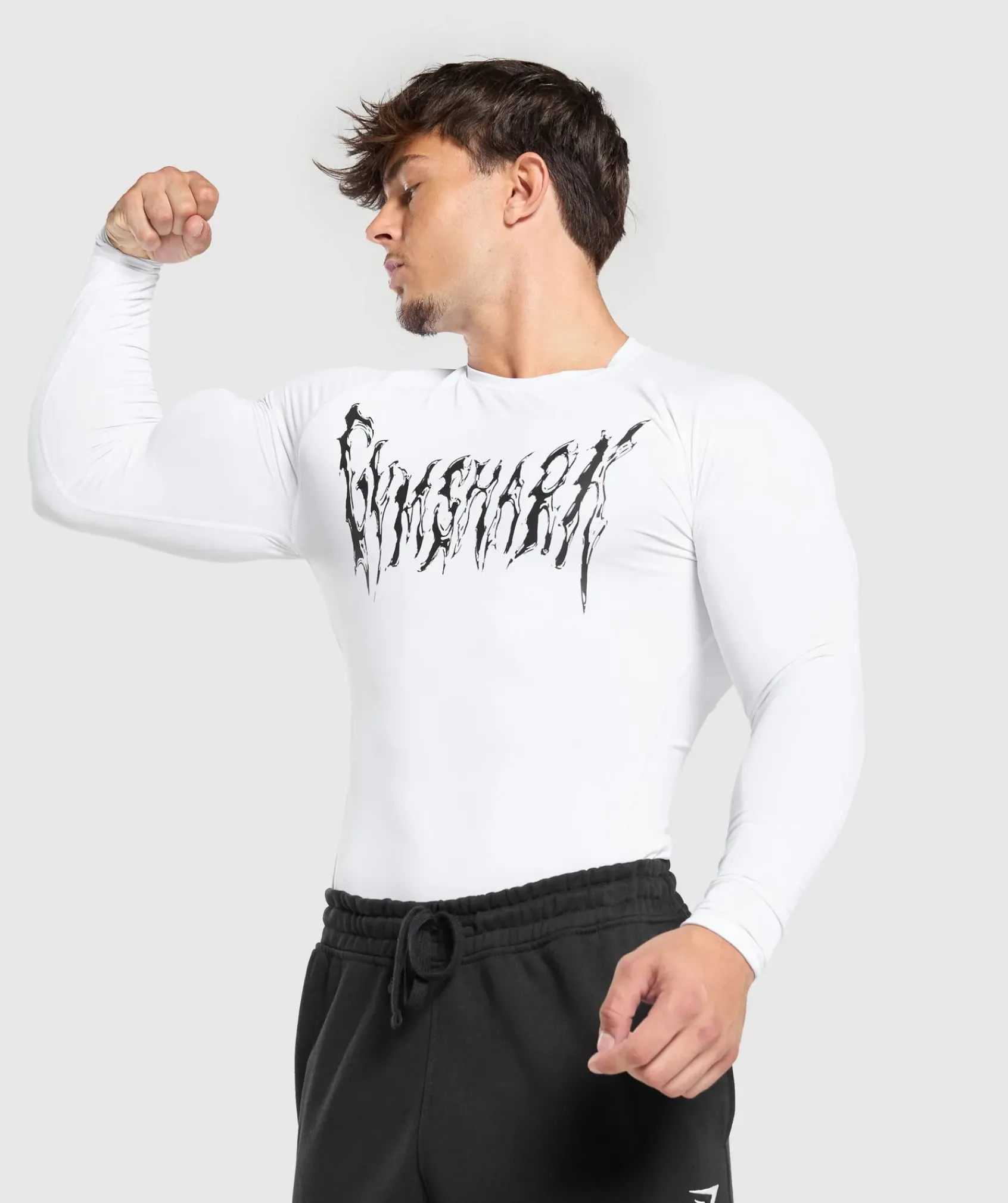 Heren Gymshark Compressie|T-shirts*Graphic Baselayer Long Sleeve T-Shirt