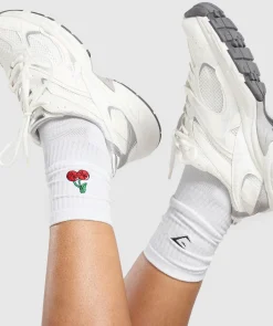 Gymshark Sokken Met Print|Sportsokken*Graphic Cherries Crew Sock Single