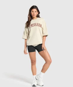 DAMES Gymshark T-shirts*Graphic Collegiate Oversized T Shirt