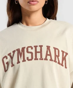 DAMES Gymshark T-shirts*Graphic Collegiate Oversized T Shirt