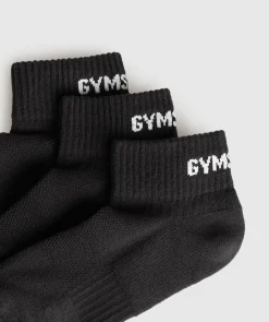 Gymshark Sportsokken|Enkelsokken*GS Jacquard Quarter Socks 3pk