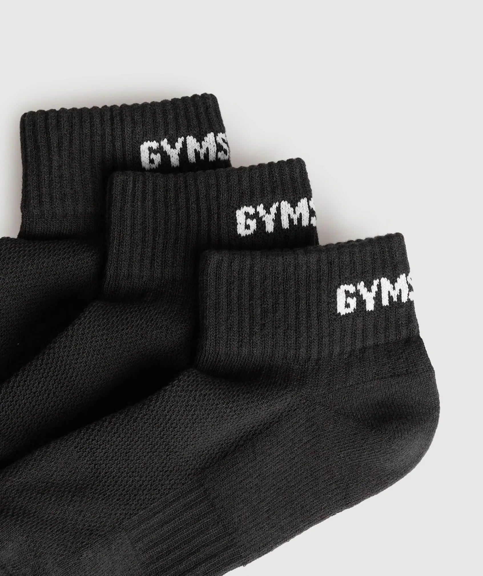 Gymshark Sportsokken|Enkelsokken*GS Jacquard Quarter Socks 3pk