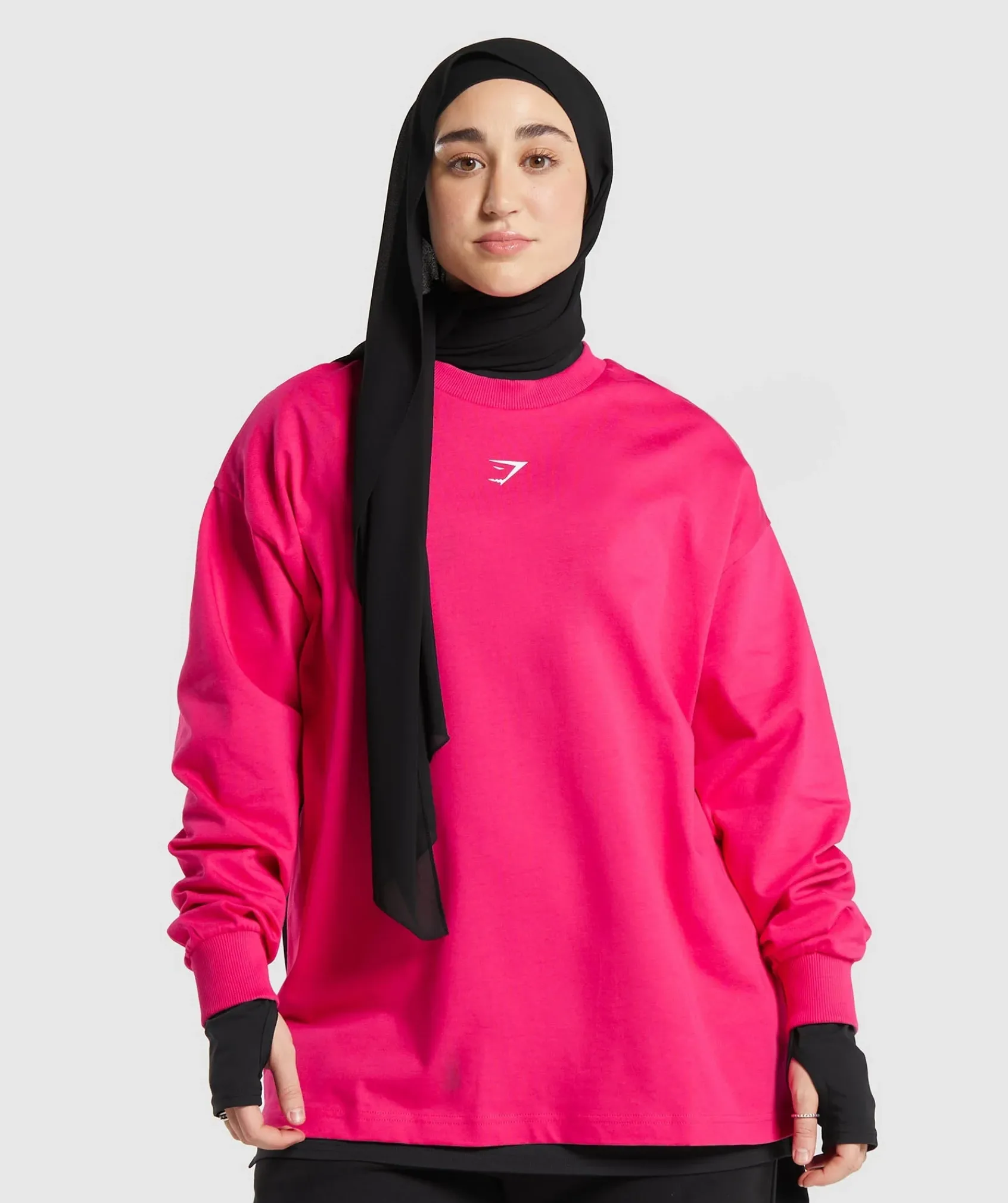 DAMES Gymshark Bedekkende Sportkleding|T-shirts*GS X Leana Deeb Graphic Oversized Long Sleeve Top