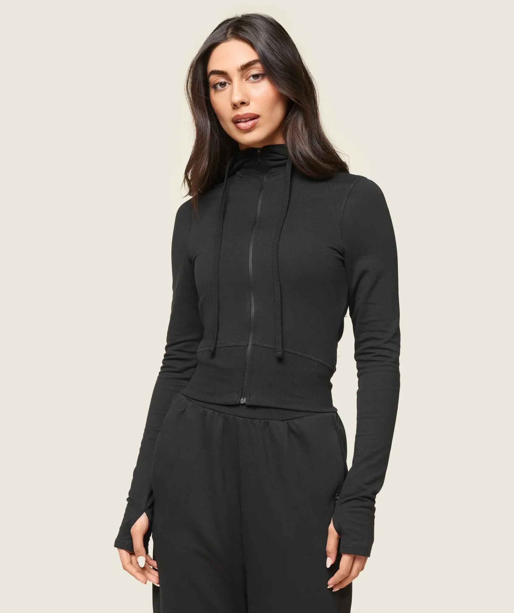 DAMES Gymshark Bedekkende Sportkleding|Sportjacks*GS x Leana Deeb Hooded Midi Top