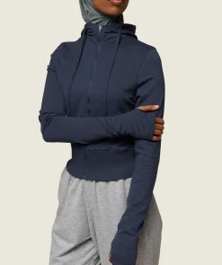 DAMES Gymshark Bedekkende Sportkleding|Sportjacks*GS x Leana Deeb Hooded Midi Top